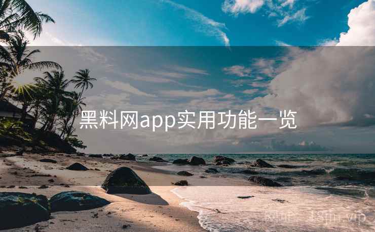 黑料网app实用功能一览